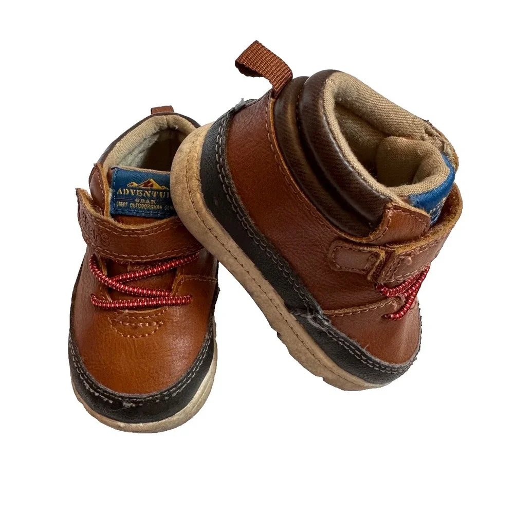 Carter's Adventure Gear Size 3M Boys Shoes Brown Tub 25c